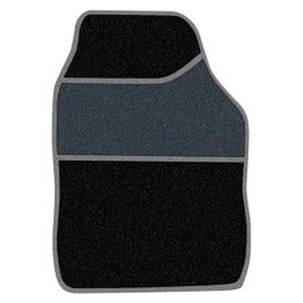 Streetwize 4 piece black and grey velour car mat set