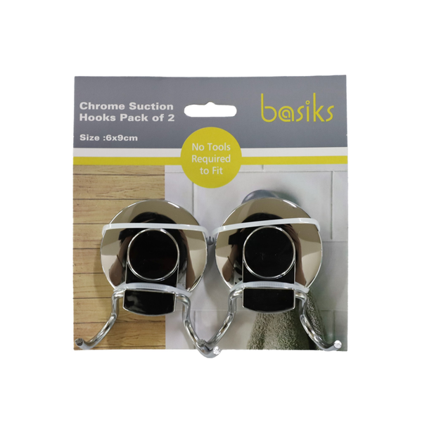 Suction Hooks Pack 2 - Chrome