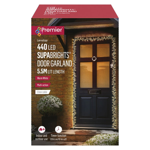 SupaBrights Door Garland 440 LEDs - 5.5m Warm White
