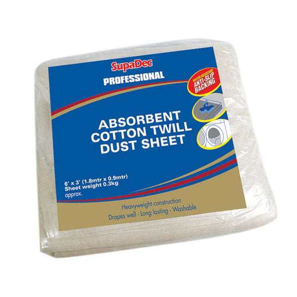 SupaDec absorbent cotton twill dust sheet