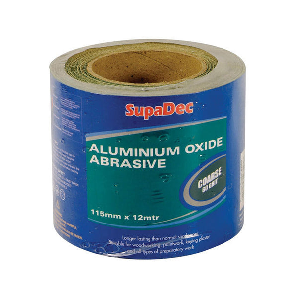 SupaDec aluminium oxide sanding roll, 60 grit, 12m