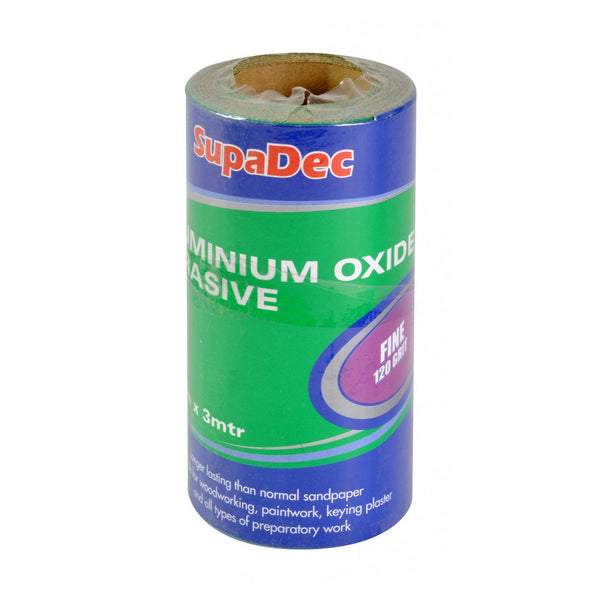 SupaDec aluminium oxide sanding roll, 120 grit, 3m