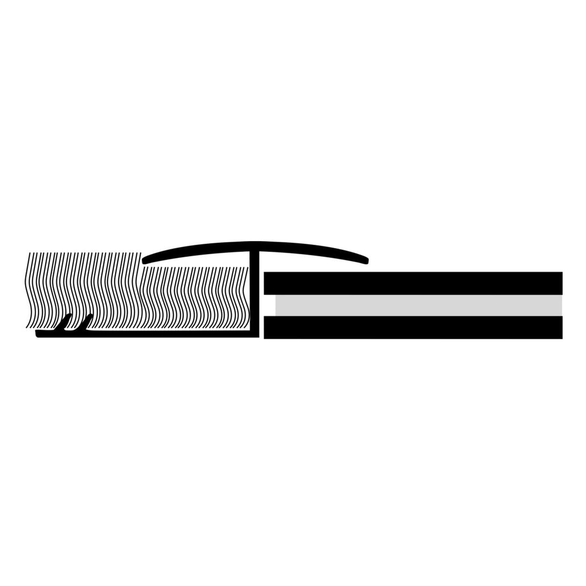 SupaDec 48 x 900mm aluminium round edge flooring trim
