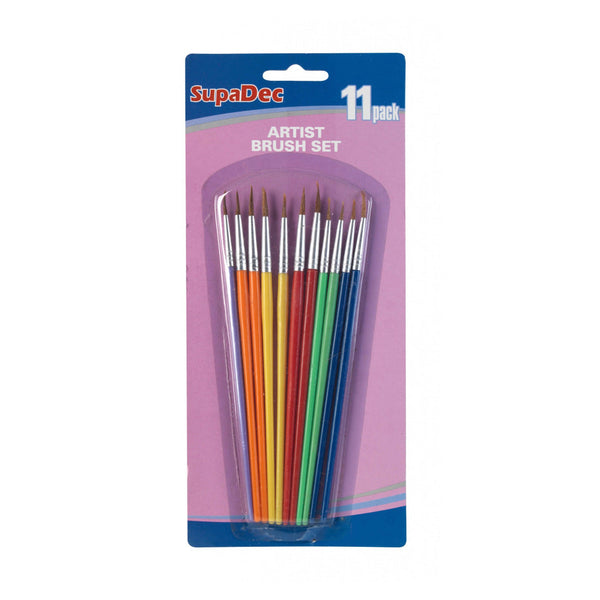 SupaDec 11 piece artist brush set