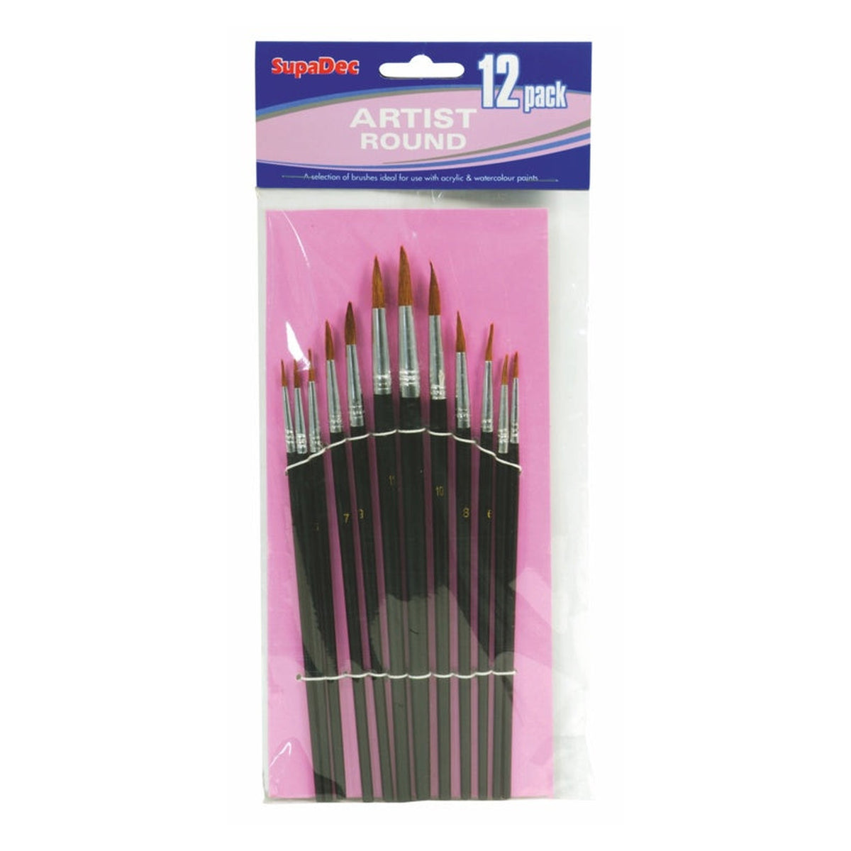 SupaDec 12 piece artist brush set