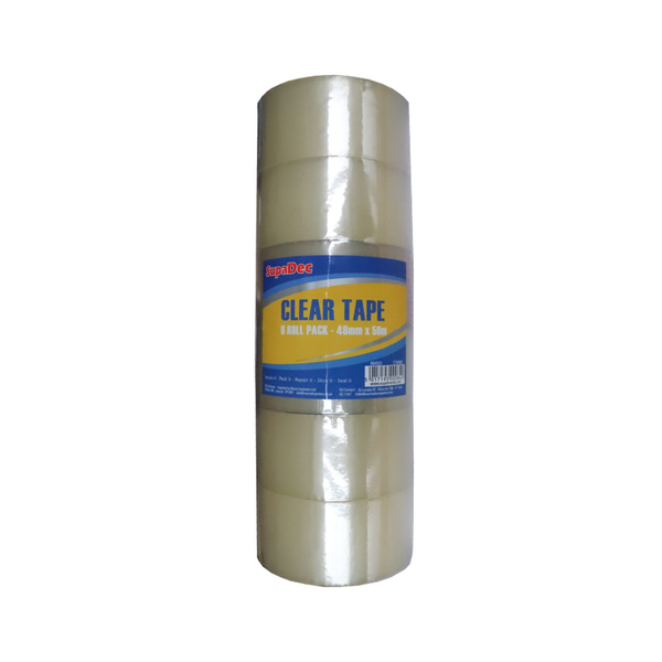 SupaDec clear tape 48mm x 50m single roll