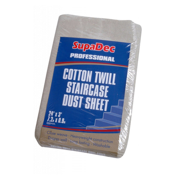 SupaDec cotton twill staircase dust sheet, 7.3m x 0.9m