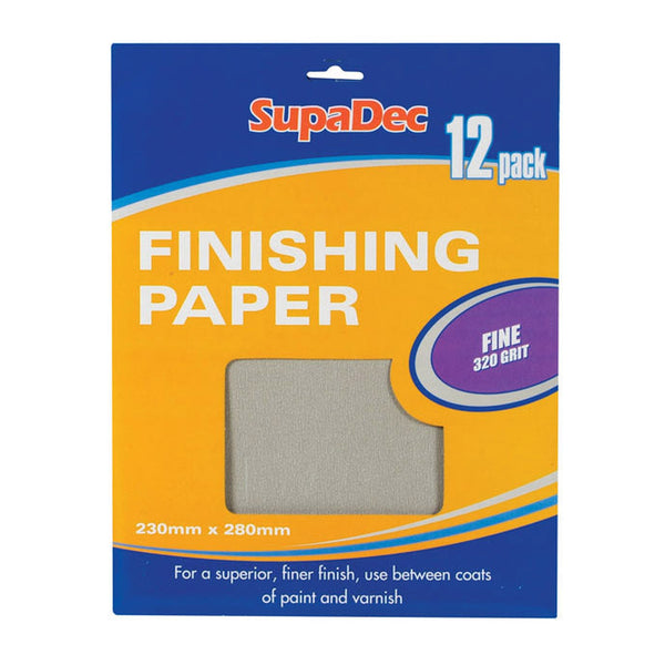 SupaDec finishing paper 12 sheet assorted pack
