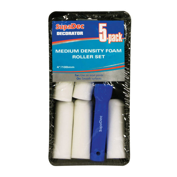 SupaDec 4 inch foam mini roller and tray set