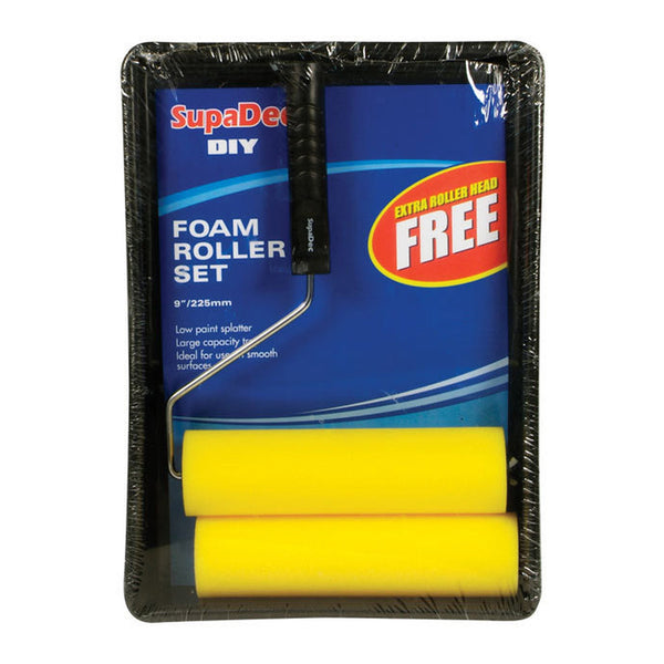 SupaDec 9 inch foam roller and tray set