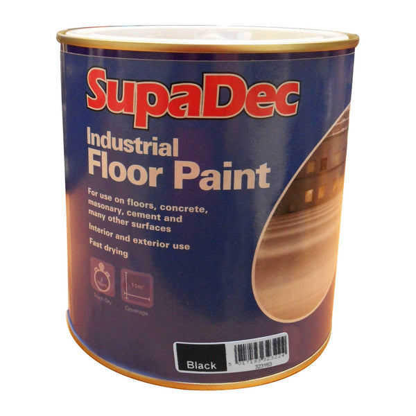 SupaDec Industrial Floor Paint 1L tin in Black
