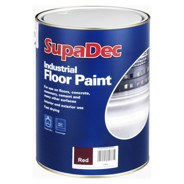 SupaDec Industrial Floor Paint 5L tin in Tile Red