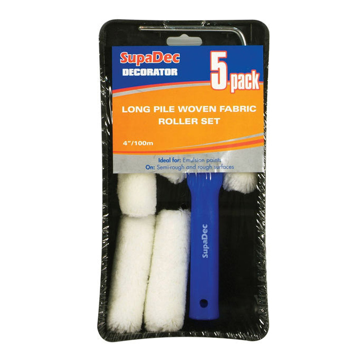 SupaDec 4 inch long pile mini roller set with tray