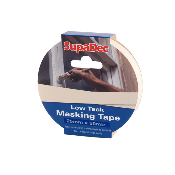SupaDec low tack masking tape 25mm x 50m