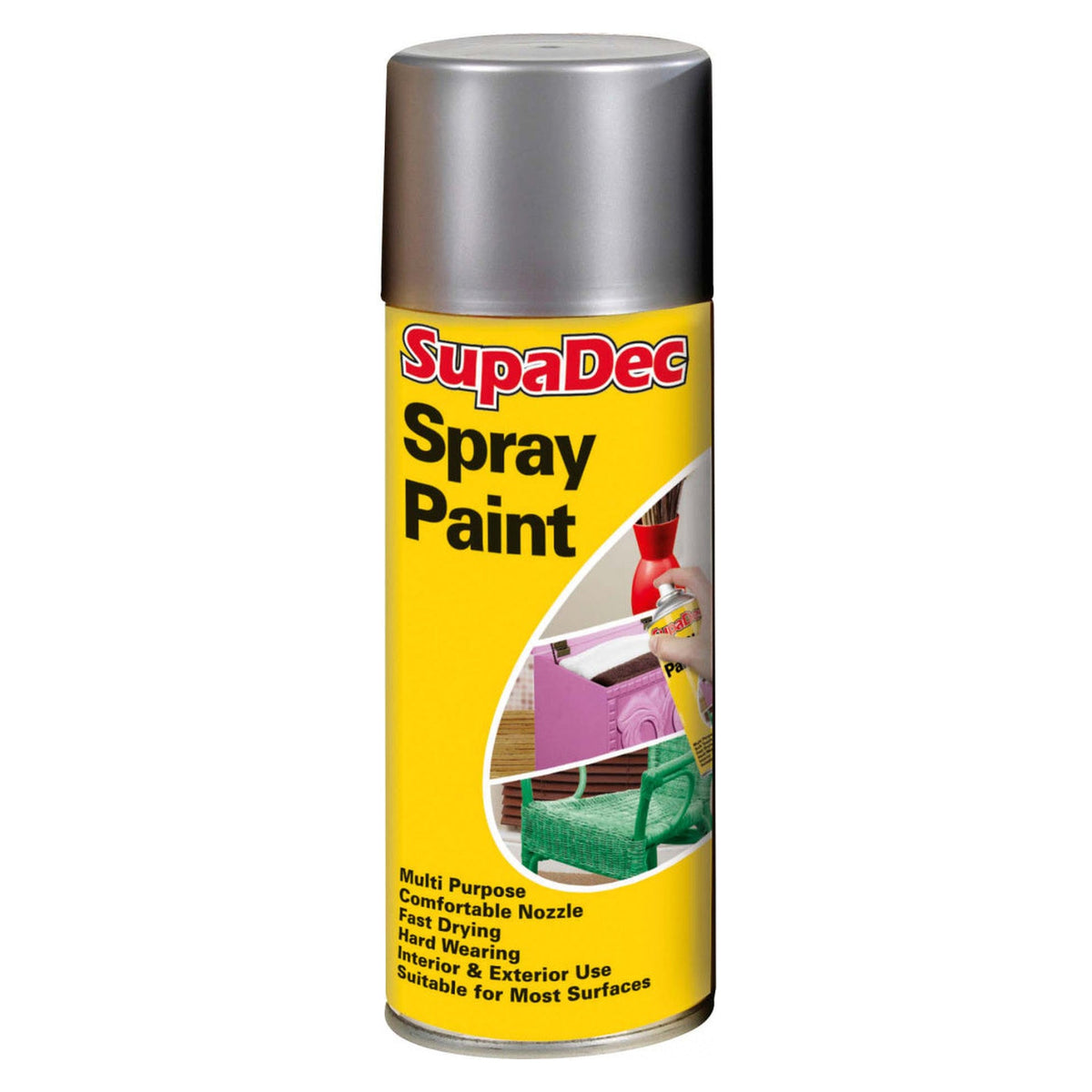 SupaDec spray paint 400ml in Silver