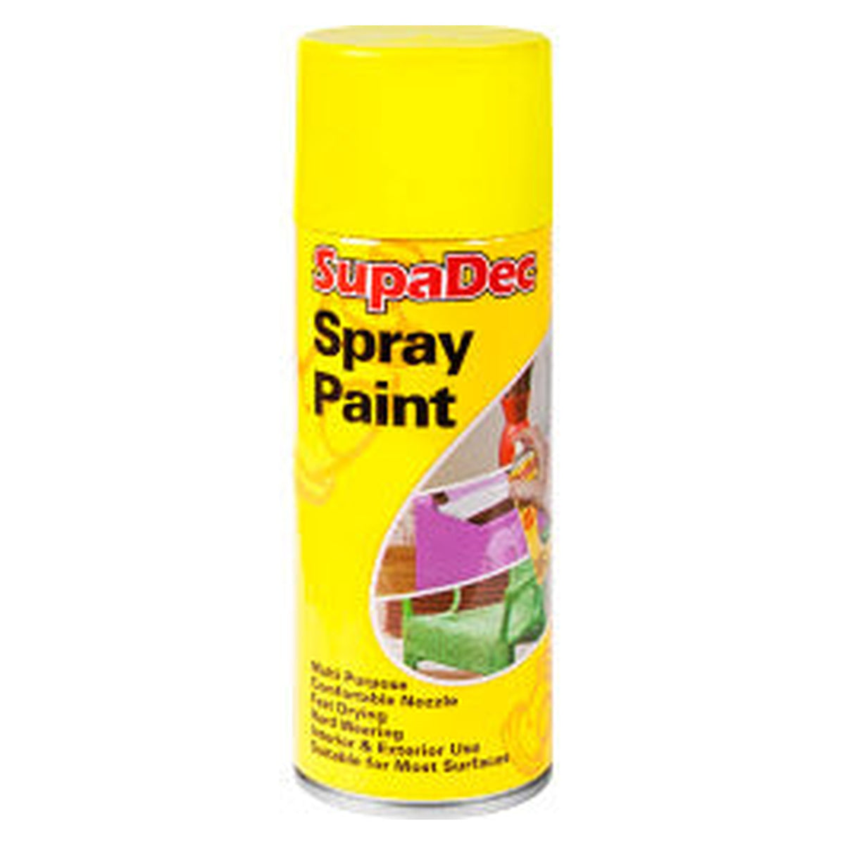 SupaDec spray paint 400ml in Yellow