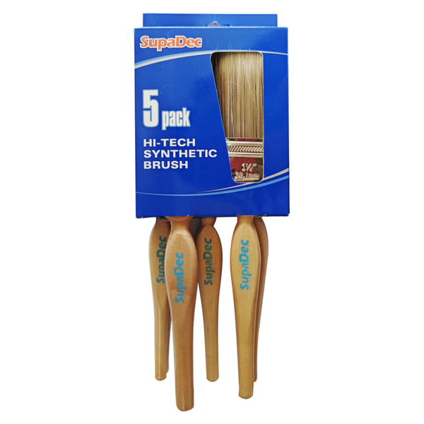 SupaDec 5 piece synthetic paint brush set