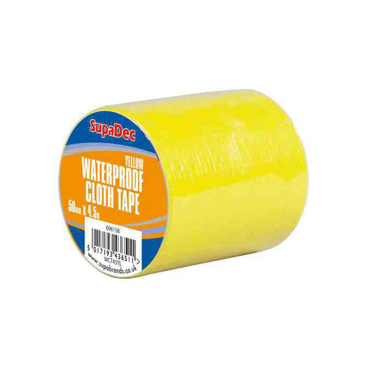 SupaDec waterproof cloth tape in Yellow, 48mm x 4.5m