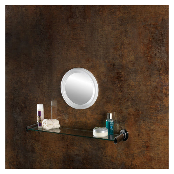 SupaHome white round mirror 21cm