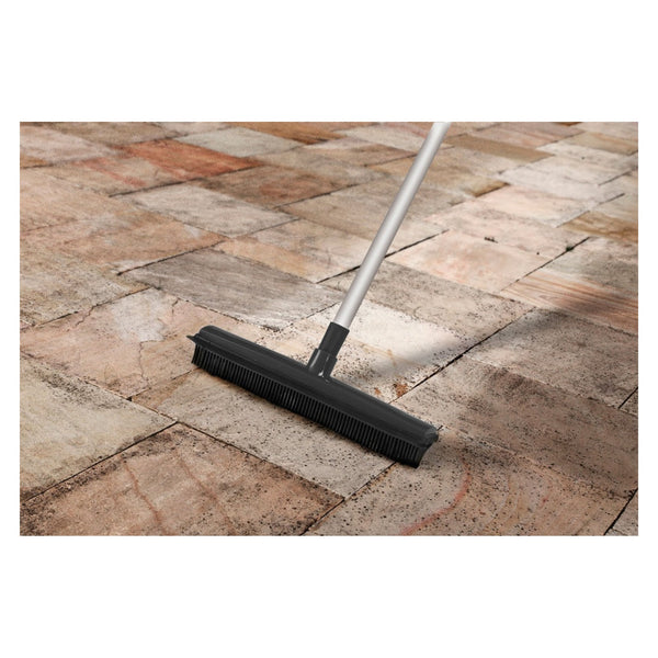 SupaHome rubber bristled broom with 29cm head