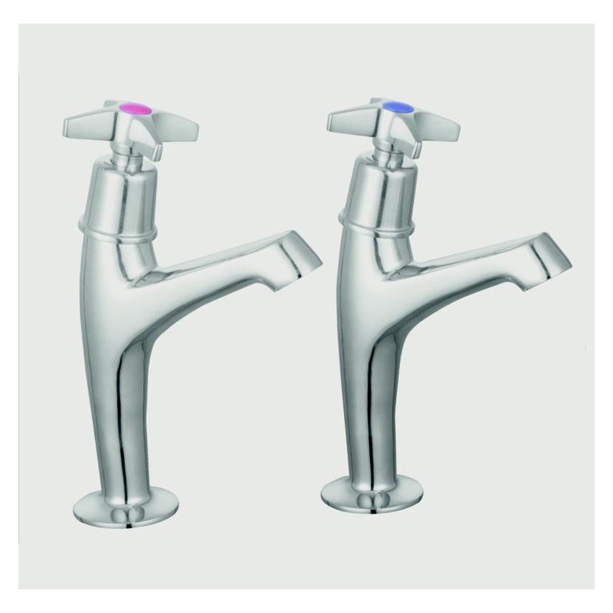 SupaPlumb solid brass cross head sink taps
