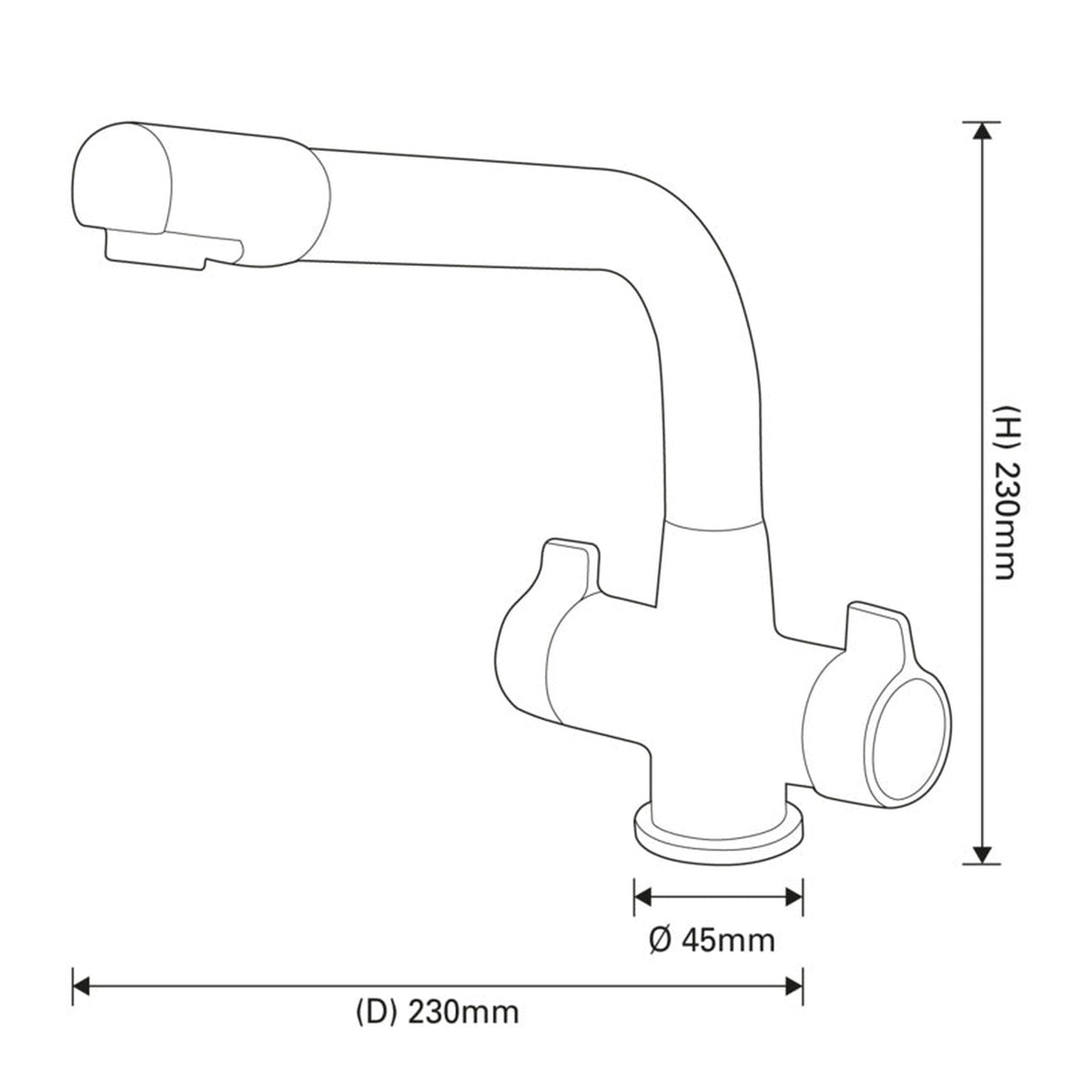 SupaPlumb solid brass mono block mixer sink tap, view 2