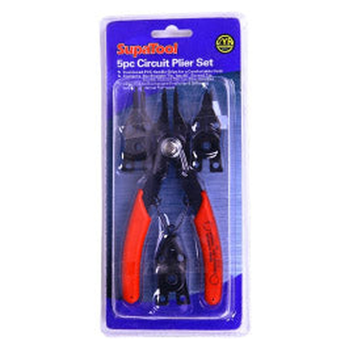 SupaTool circlip plier set with interchangeable jaws