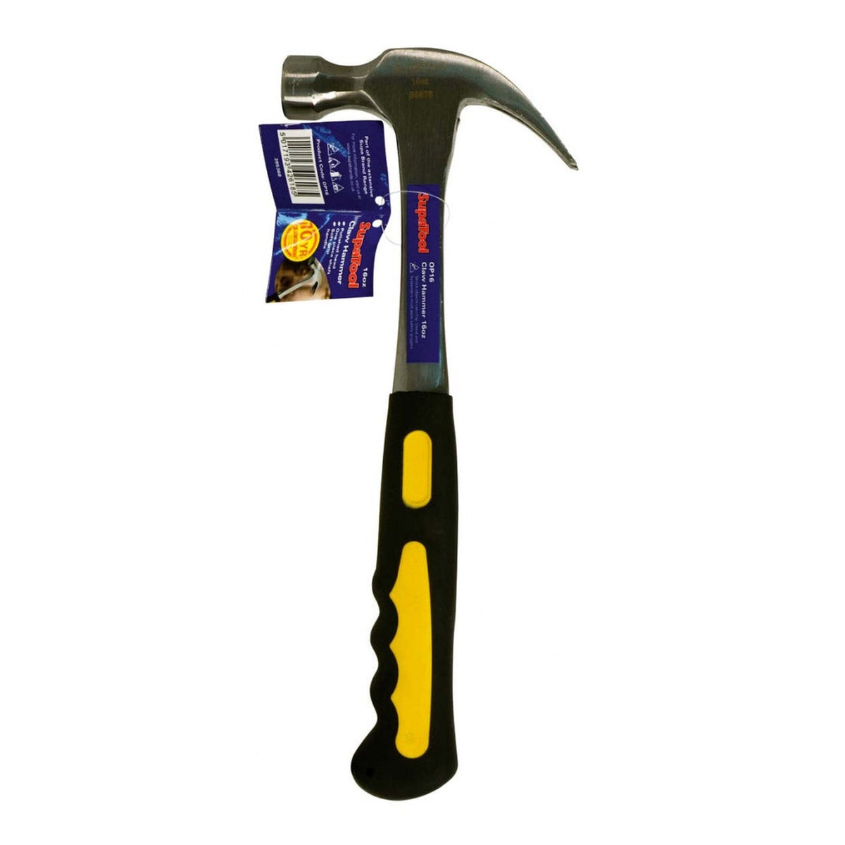 SupaTool 16oz claw hammer with soft grip handle