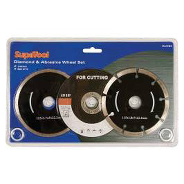 SupaTool 115mm diamond and abrasive wheel set