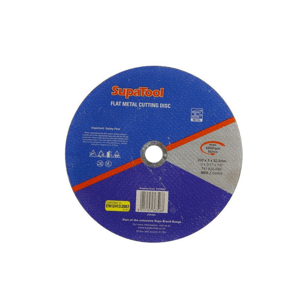 SupaTool 230mm flat metal cutting disc