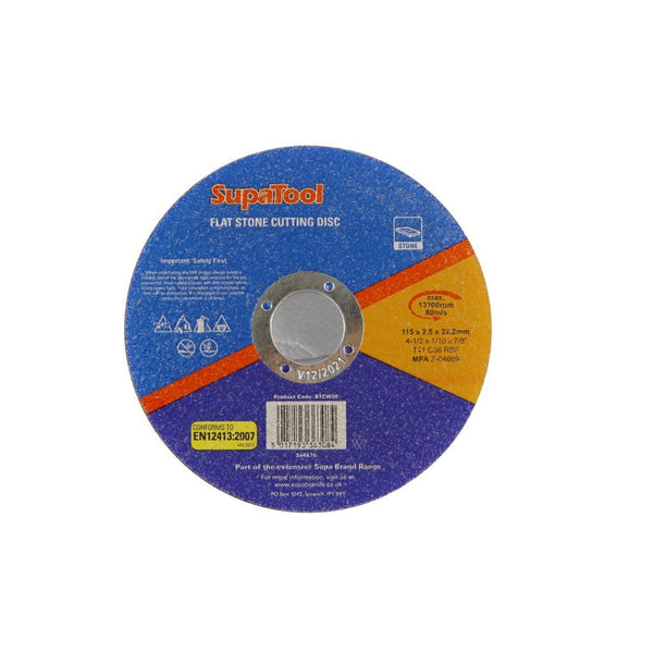 SupaTool 115mm flat stone cutting disc