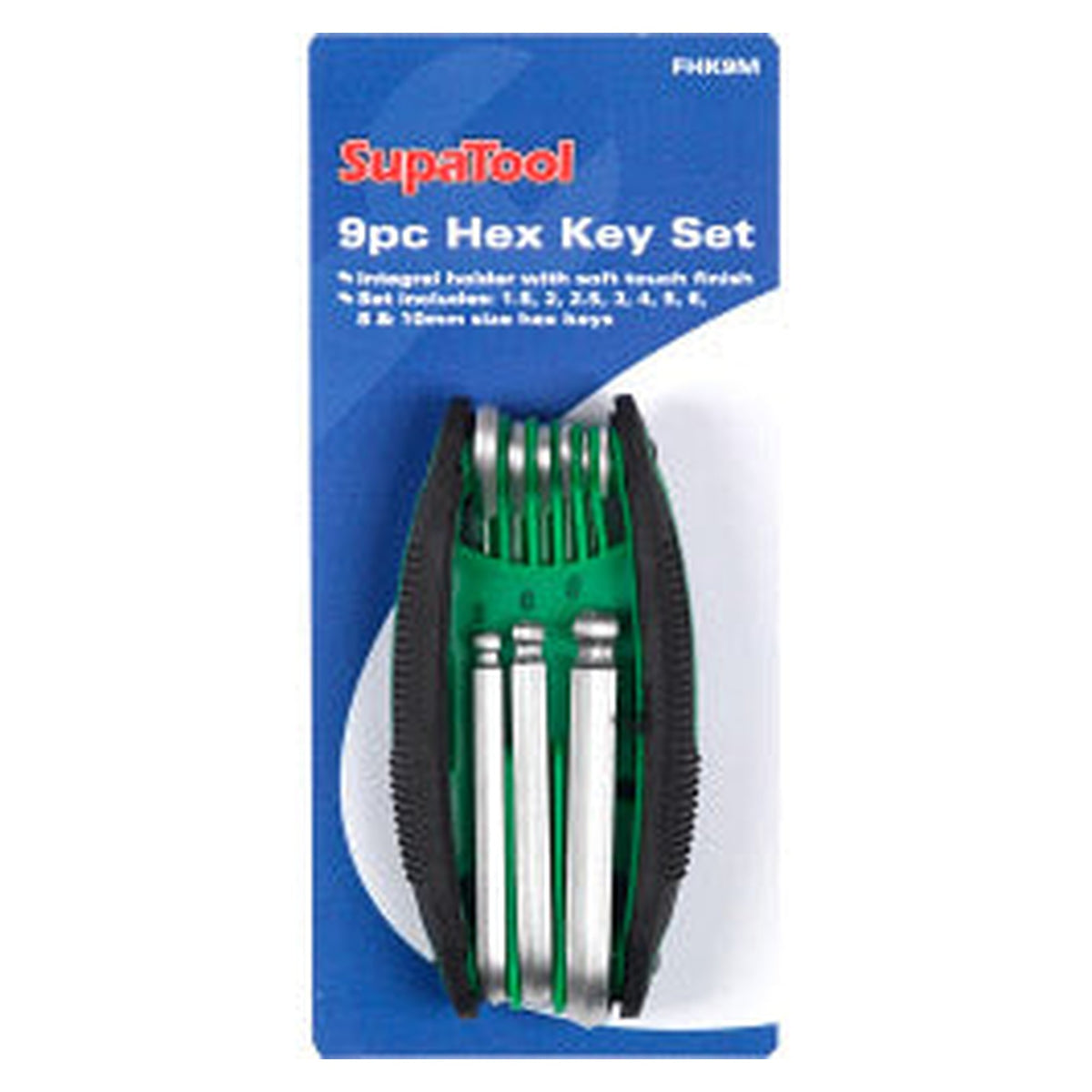 SupaTool 8 piece hex key set with integral holder