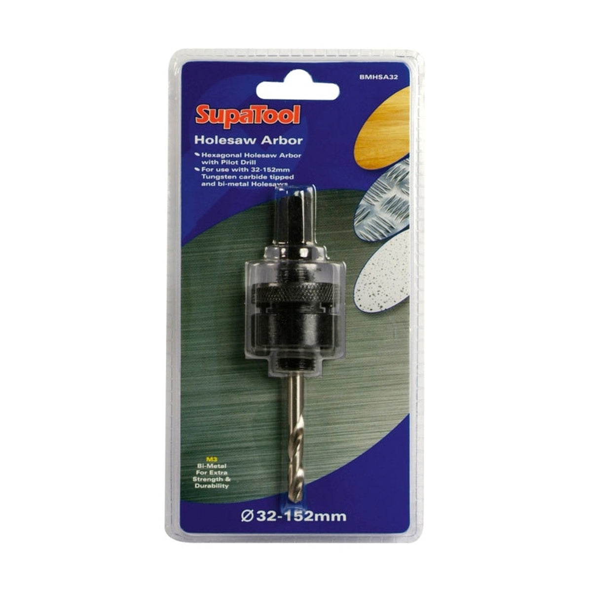 SupaTool hexagonal holesaw arbor 14-30mm