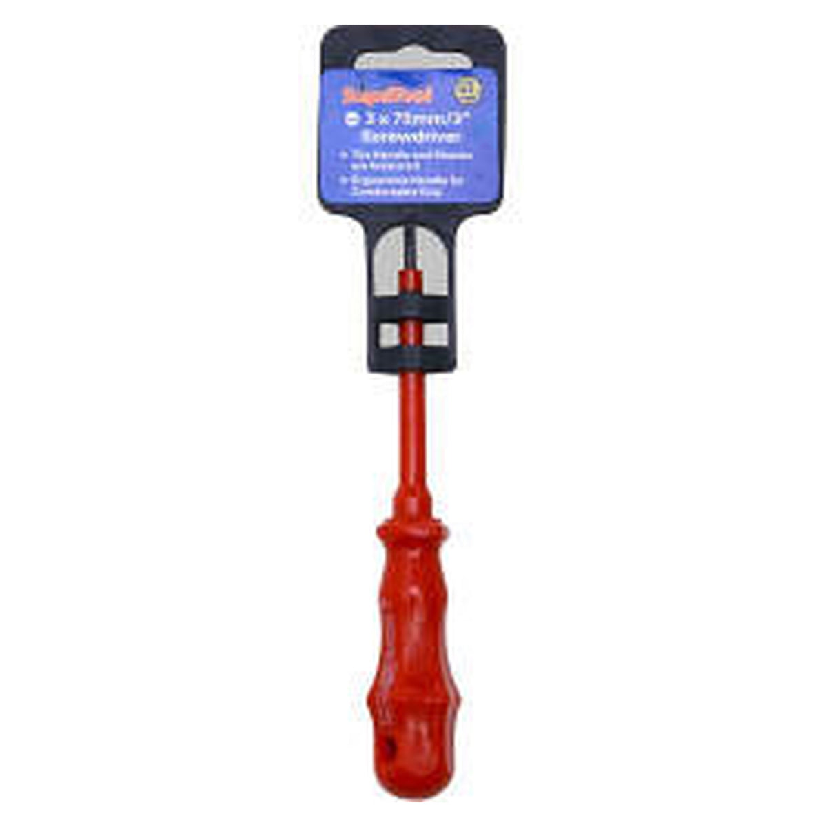 SupaTool 1000v insulated slotted electrical screwdriver 75mm