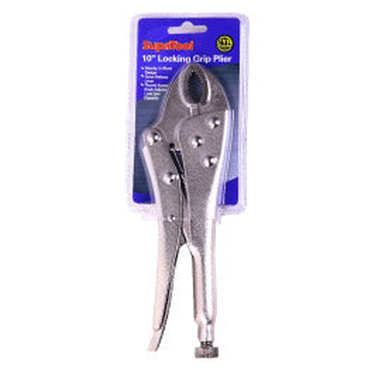 SupaTool 10" locking grip pliers with curved jaw