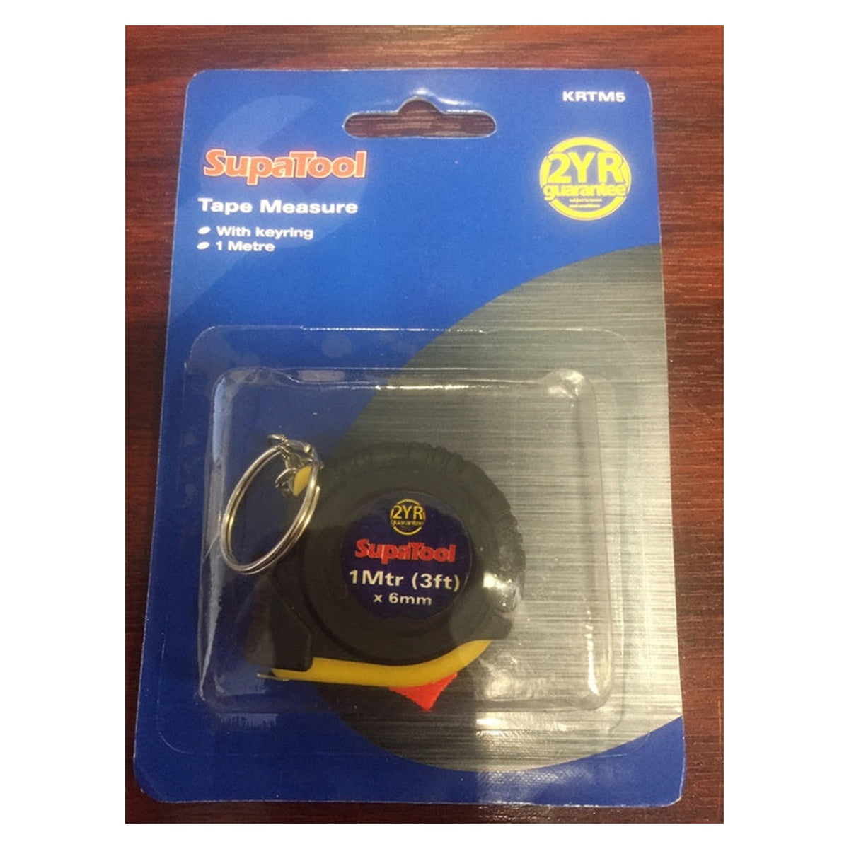 SupaTool 1m mini tape measure with keyring
