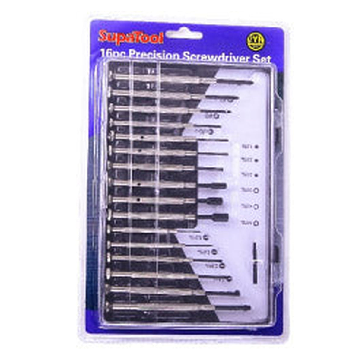 SupaTool 16 piece precision screwdriver set in snap-in case
