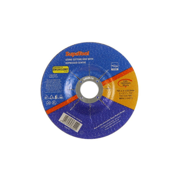 SupaTool 125mm depressed centre stone cutting disc