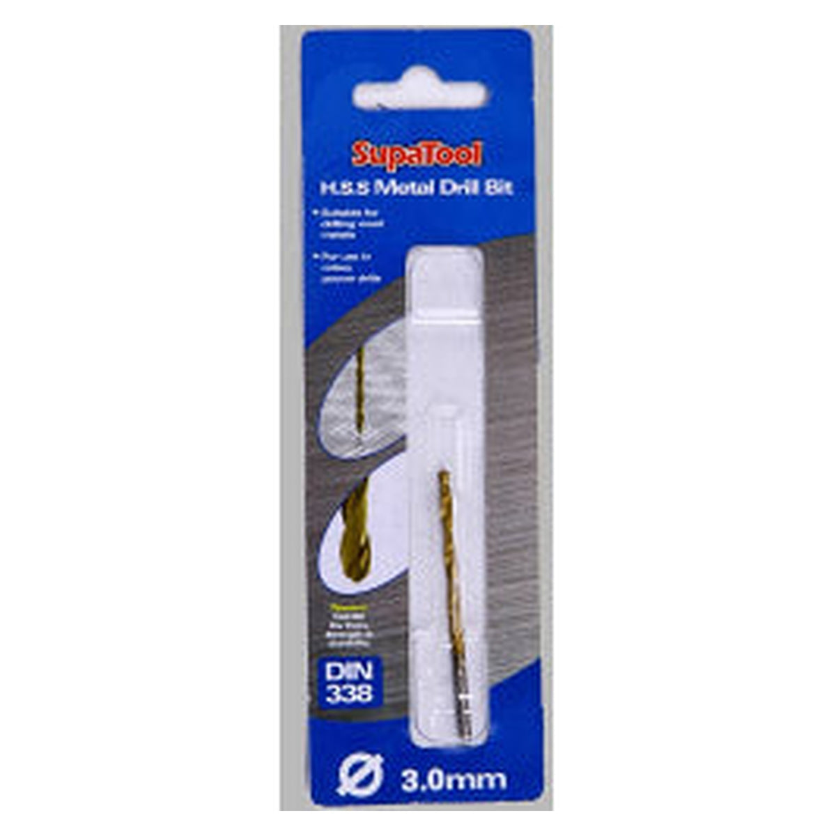 SupaTool titanium coated HSS drill bit 3 x 61mm