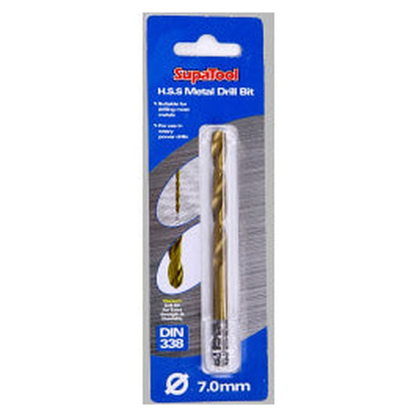 SupaTool titanium coated HSS drill bit 7x109mm
