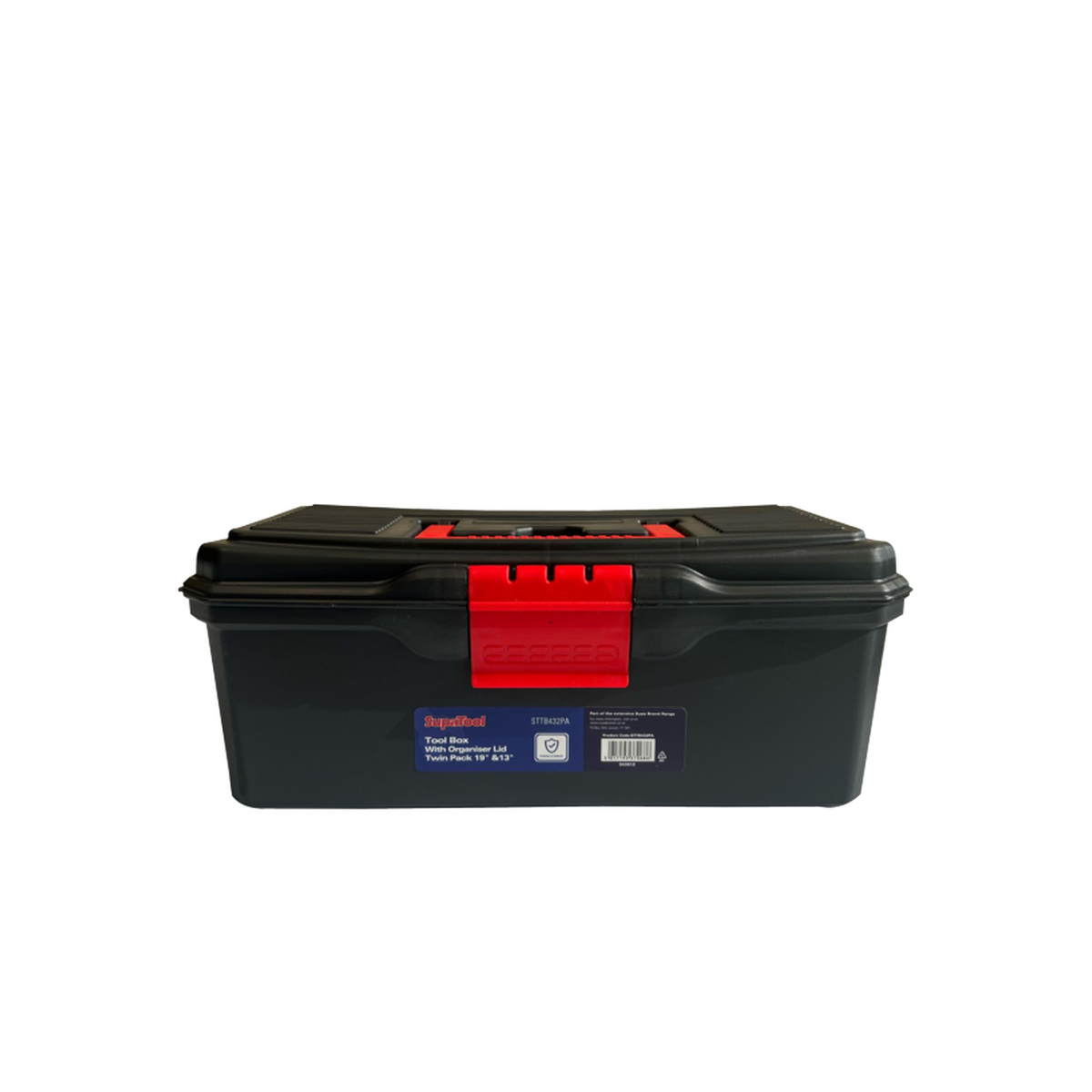 SupaTool twin pack of 13 inch and 19 inch tool boxes with organiser lids, view 3