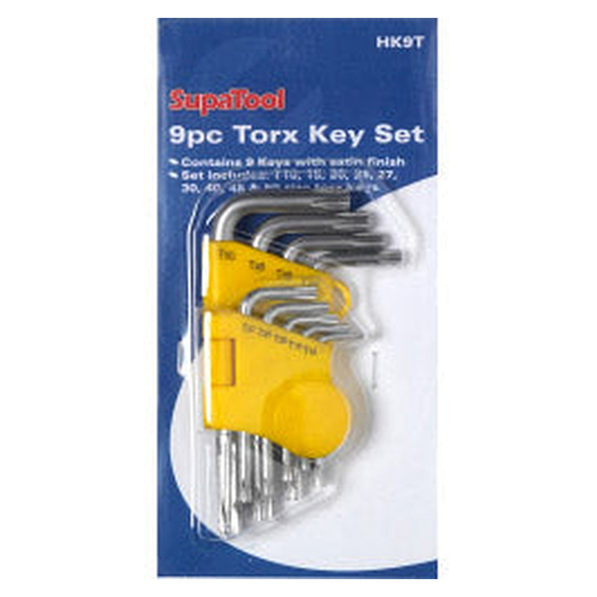 SupaTool 9 piece Torx key set