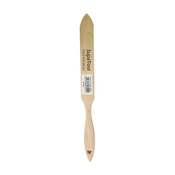 SupaTool two row wire brush with maple handle