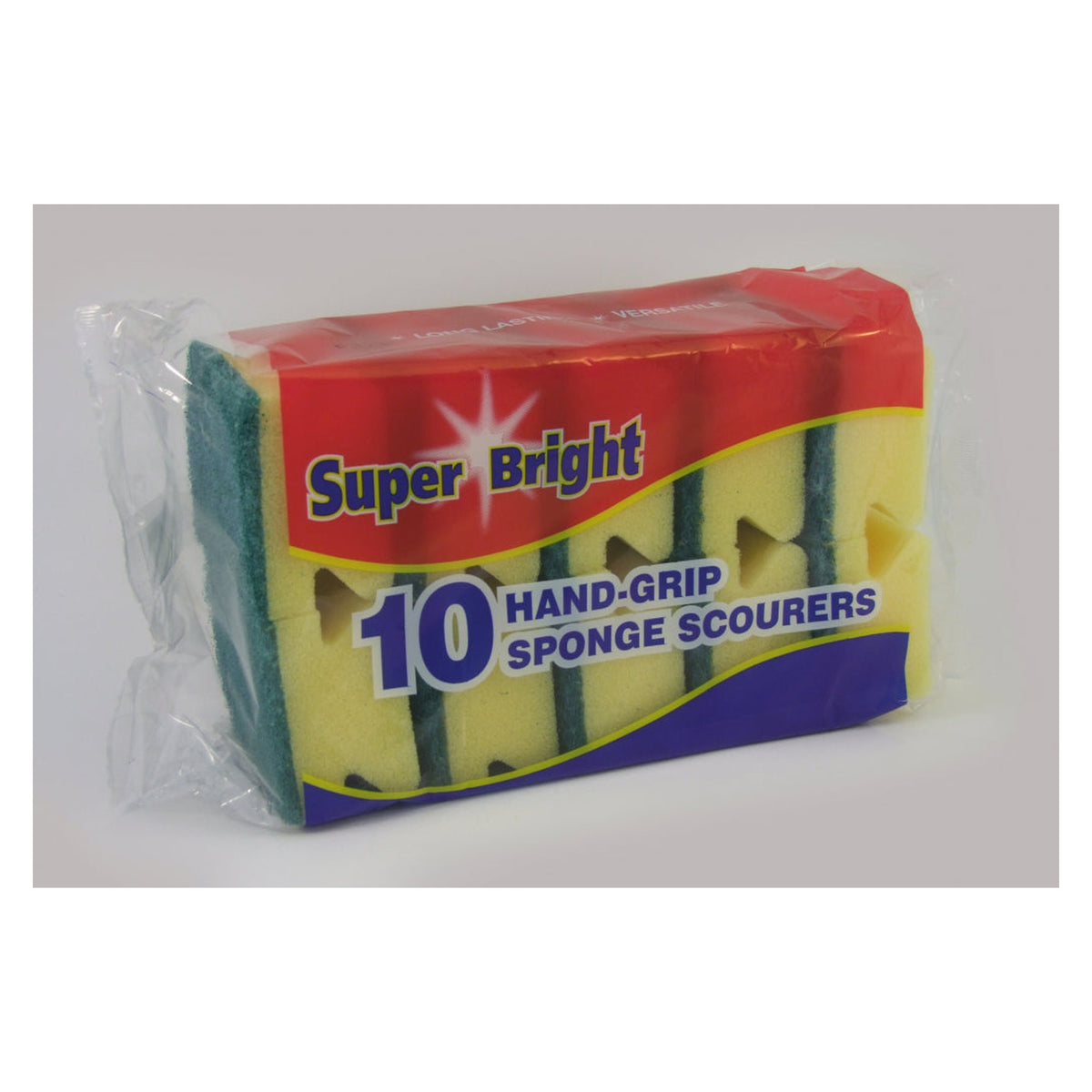 Superbright hand grip sponge scourers pack of 10