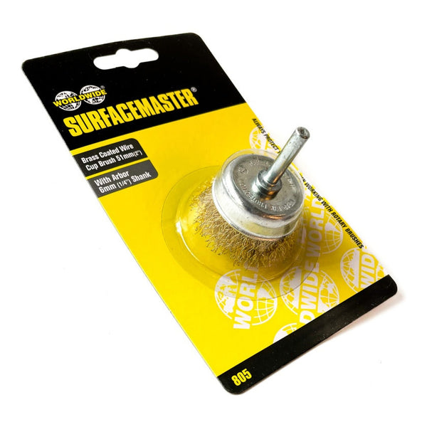 Surfacemaster 51mm brass wire cup brush