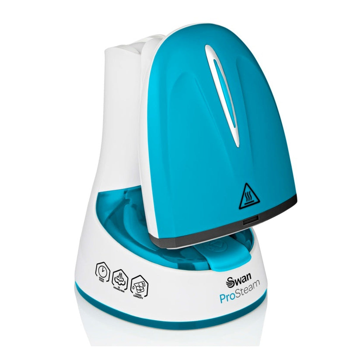 Swan foldable garment steamer in white, view 3