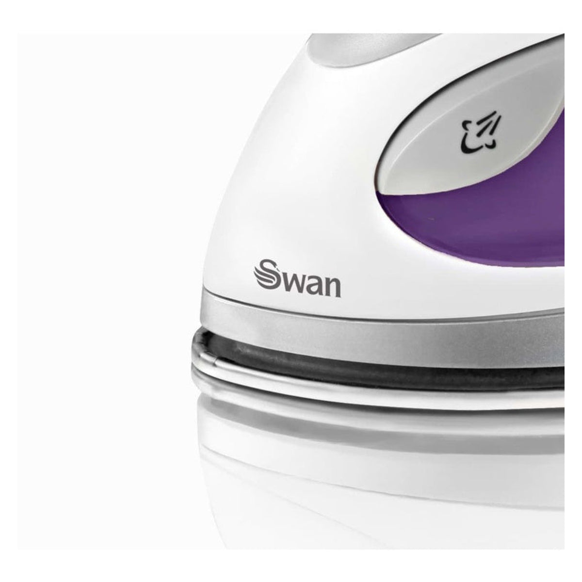 Swan purple travel iron with pouch, view 2