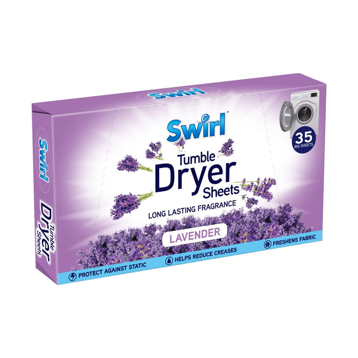Swirl lavender tumble dryer sheets, pack of 35