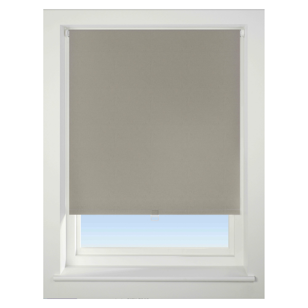 Swish cordless blackout roller blind in taupe, 120cm