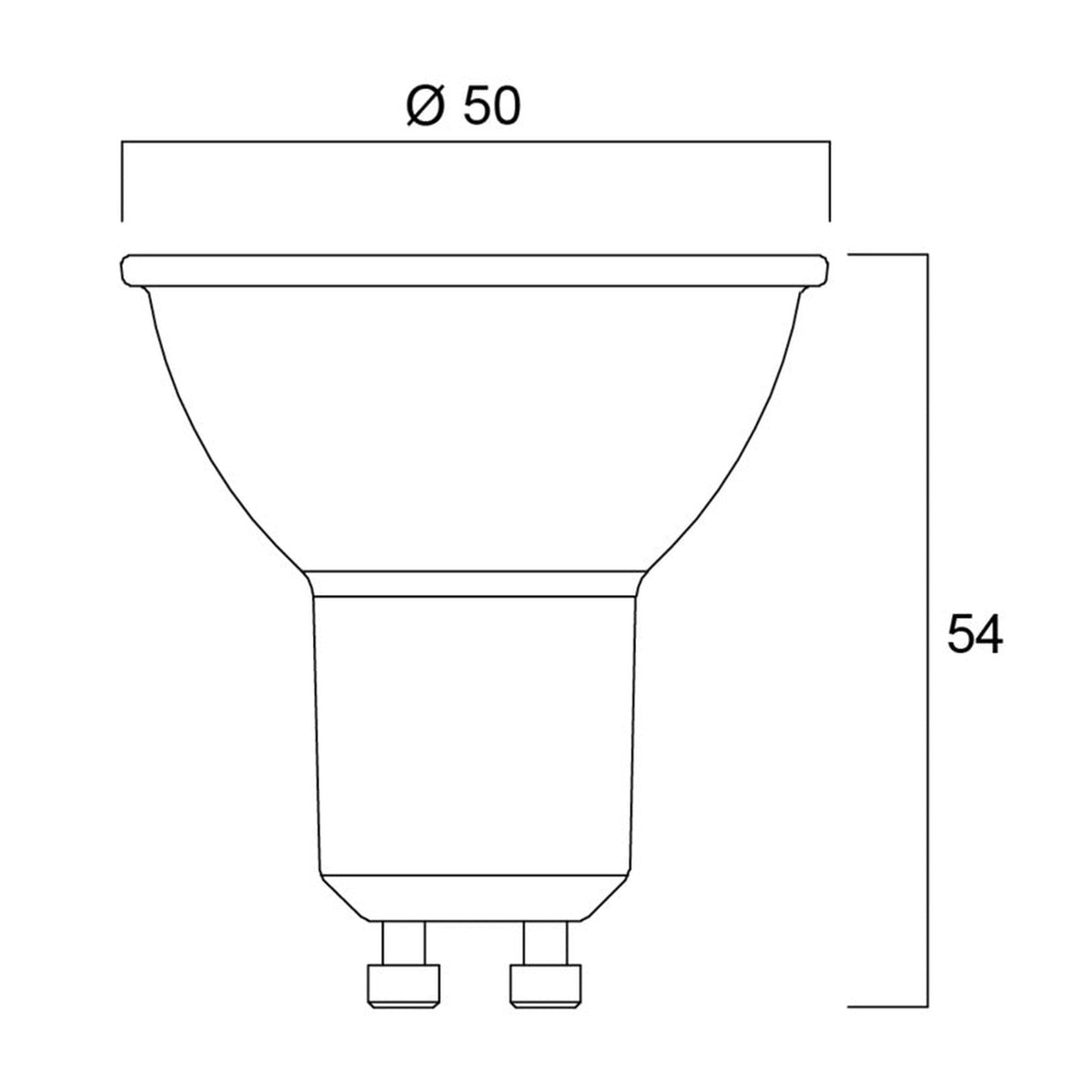 Sylvania LED GU10 bulb, cool white 350 lumen, view 3